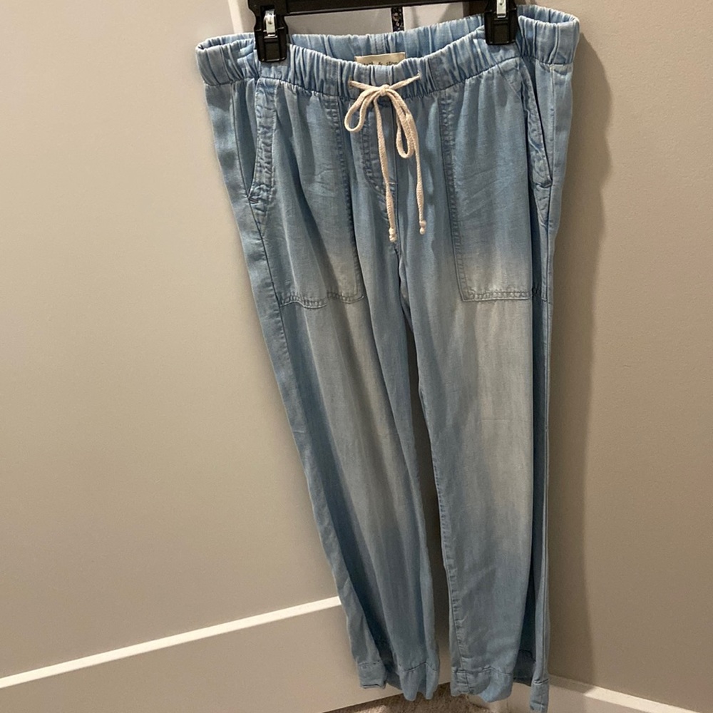 Cloth & Stone Wide Leg Chambray Pants